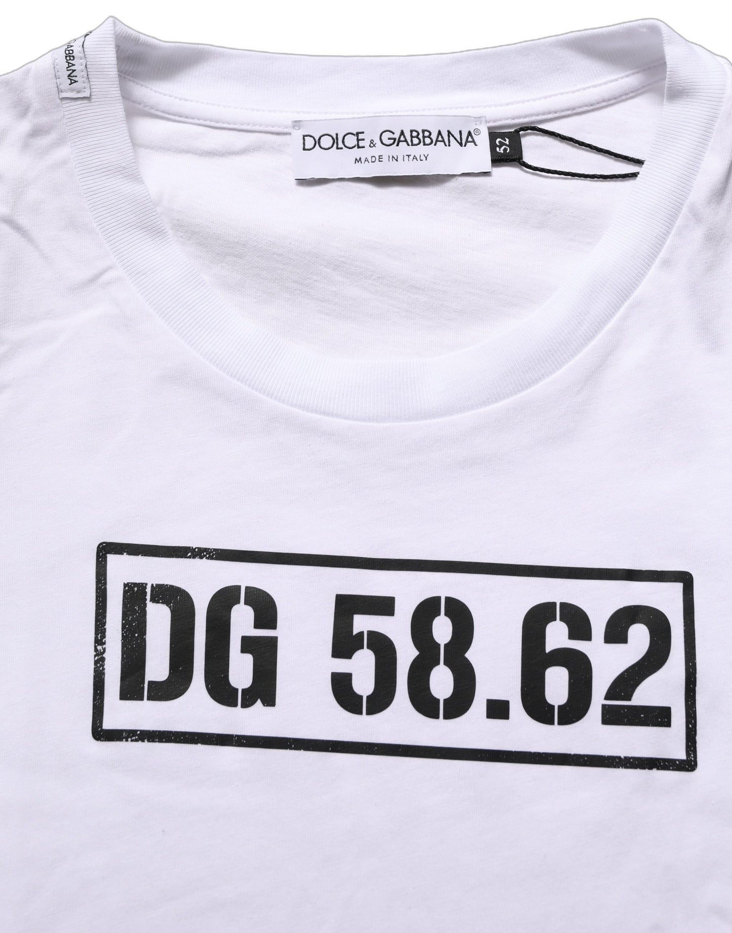 White DG 58.62 Cotton Crew Neck Men T-shirt