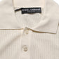 Off White Cotton Collared Men Polo T-shirt
