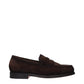 Brown Leather Slip-On Loafers
