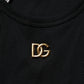 Black DG Logo Cotton Ribbed Tank Top T-shirt