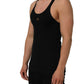 Black DG Logo Cotton Ribbed Tank Top T-shirt