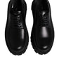 Black Leather Hi-Trekking Derby Shoes
