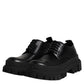 Black Leather Hi-Trekking Derby Shoes