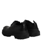 Black Leather Hi-Trekking Derby Shoes