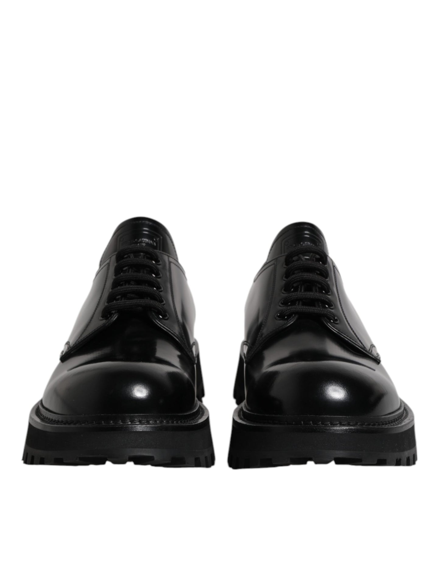Black Calf Leather Hi-Trekking Derby Shoes