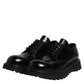 Black Calf Leather Hi-Trekking Derby Shoes