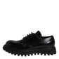 Black Calf Leather Hi-Trekking Derby Shoes