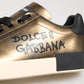 Gold Portofino Calf Leather Sneakers Shoes
