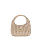 Beige Calf Leather Bos Taurus Handbag