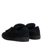 Black Portofino Lace-Up Sneakers Shoes