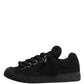 Black Portofino Lace-Up Sneakers Shoes