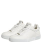 White Miami Leather Low Top Men Sneakers Shoes