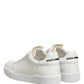 White Miami Leather Low Top Men Sneakers Shoes