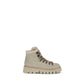 Beige Calf Leather Bos Taurus Lace-Up Boots