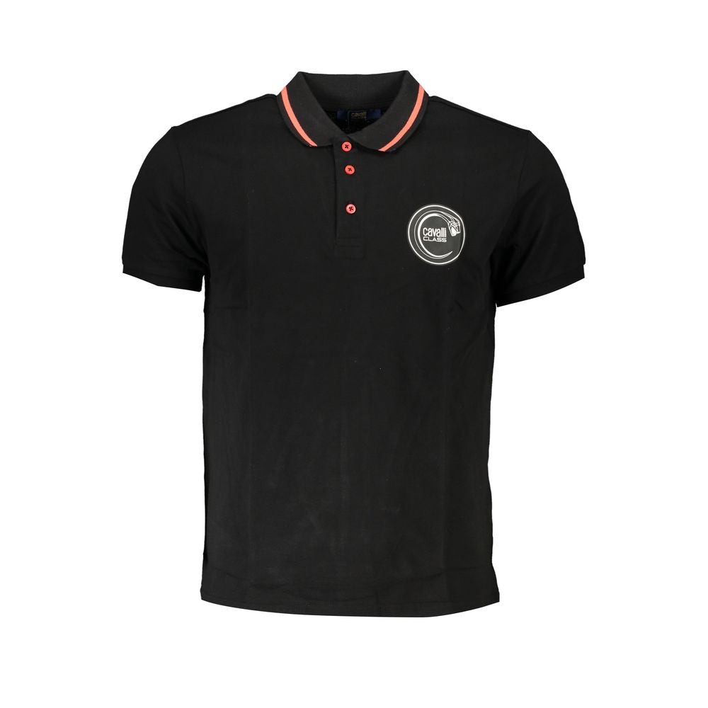 Black Cotton Men's Polo Shirt