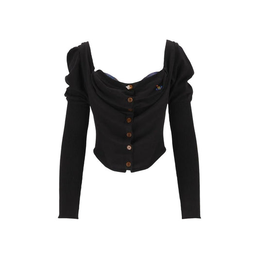 Black Silk Cardigan