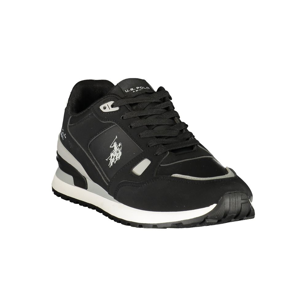 Black Polyurethane Men's Sneaker