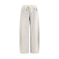 Gray Cotton Casual Pants