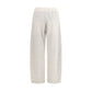 Gray Cotton Casual Pants