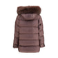 Bordeaux Polyester Full-Length Jacket