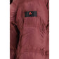 Purple Polyester Full-Length Jacket