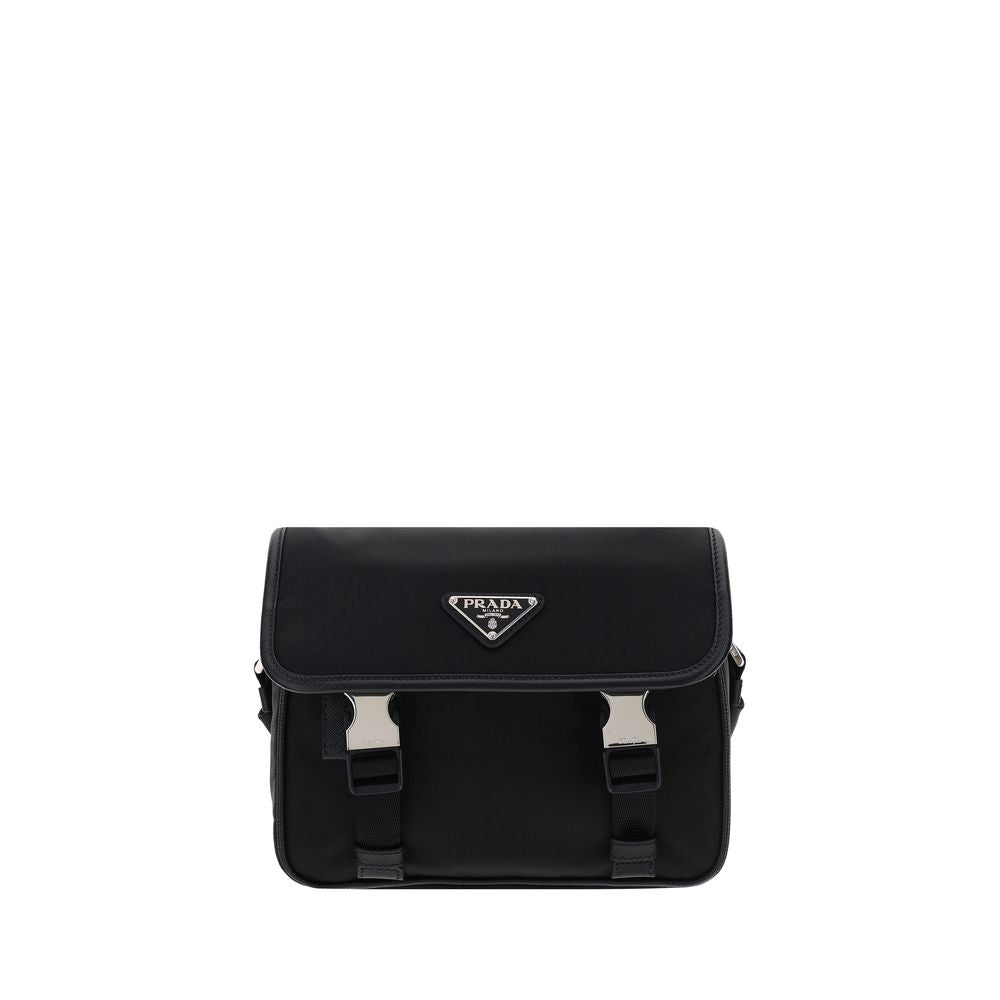 Black Polyamide Shoulder Bag