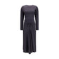 Gray Cotton Casual Dress