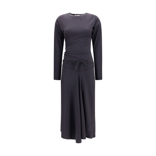 Gray Cotton Casual Dress