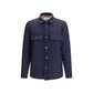 Blue Wool Oves Aries Full-Length Jacket
