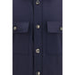 Blue Wool Oves Aries Full-Length Jacket