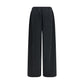 Black Cotton Casual Pants