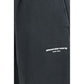 Black Cotton Casual Pants