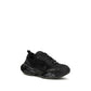 Black Polyester Athletic Sneakers