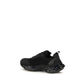 Black Polyester Athletic Sneakers