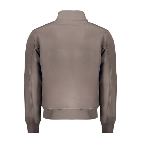 Brown Polyester Men's Jacket