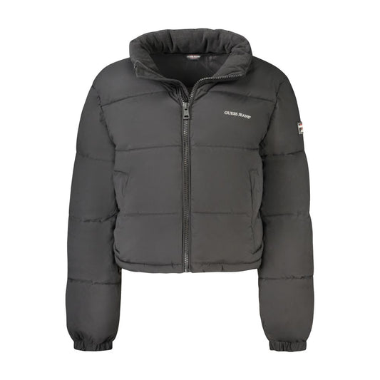 Black Polyester Women Jacket