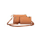 Brown Polyurethane Women's Wallet