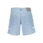 Light Blue Cotton Women's Short