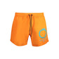 Orange Polyester Swim Shorts
