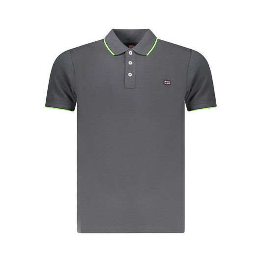 Gray Cotton Polo Shirt