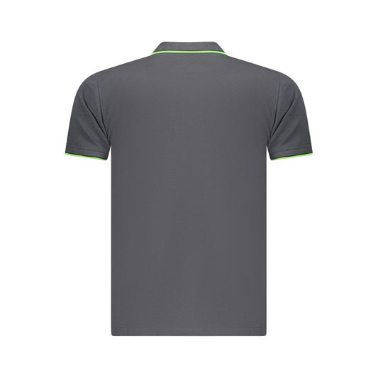 Gray Cotton Polo Shirt