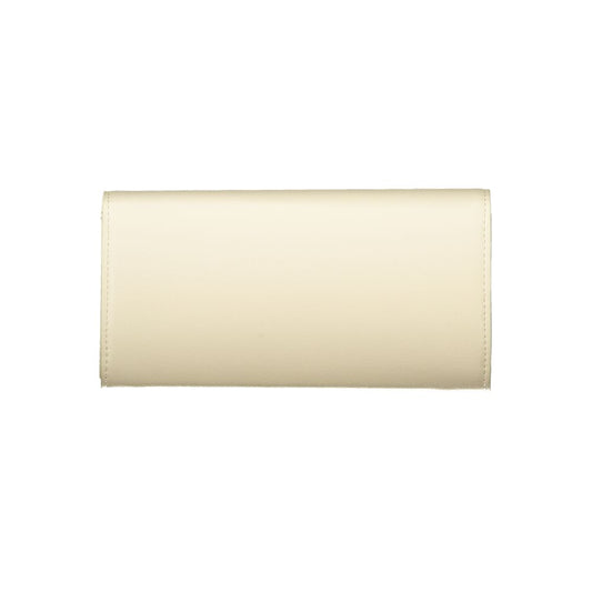 Beige Polyurethane Womens Wallet