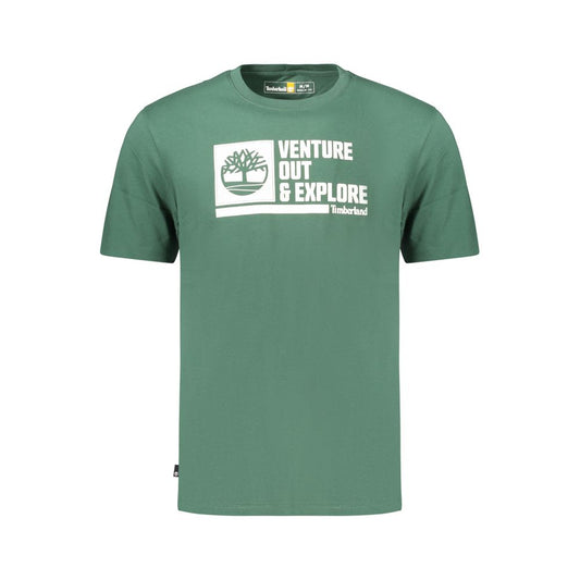 Green Cotton Men's T-Shirt