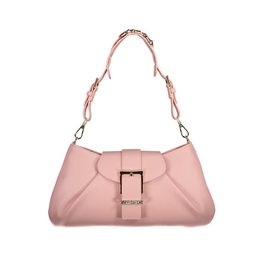 Pink Polyurethane Women's Bag
