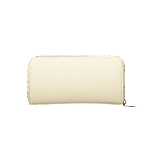Beige Polyurethane Women Wallet