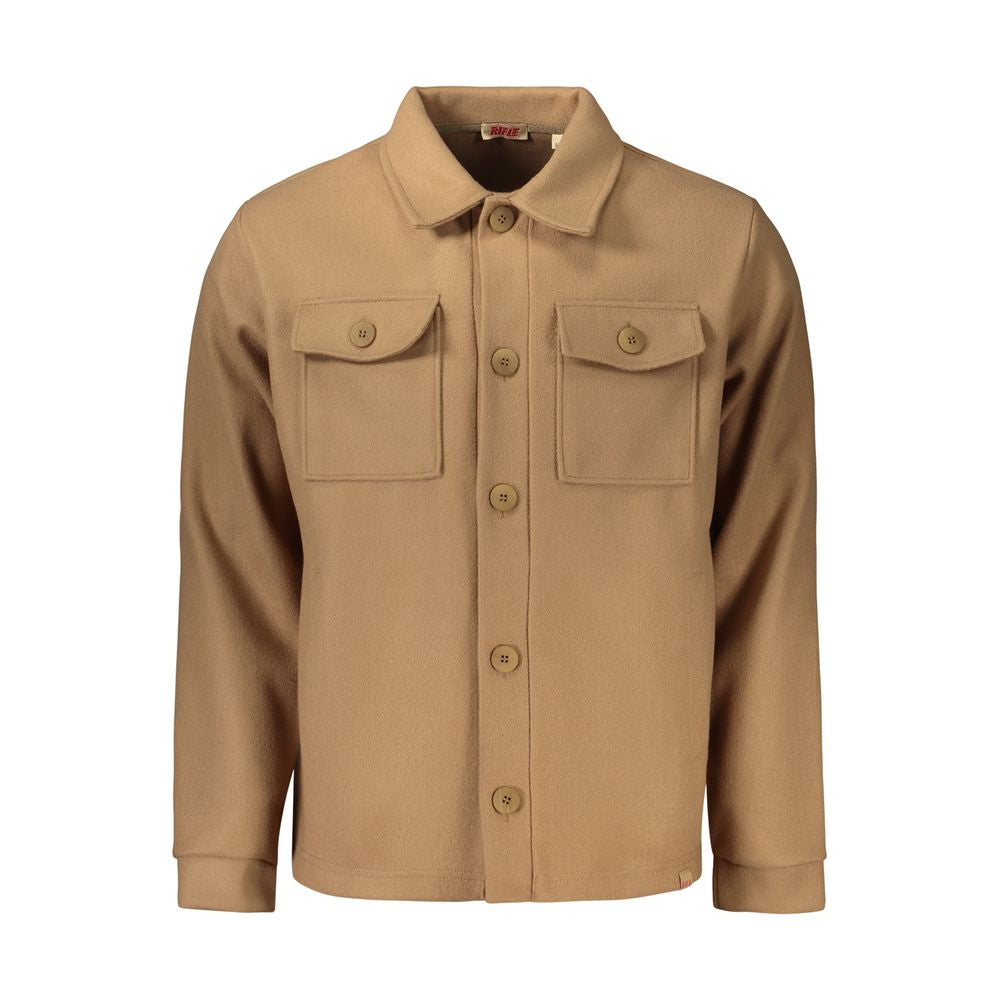 Brown Cotton Men's Shirt