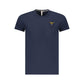 Blue Cotton Men's T-Shirt