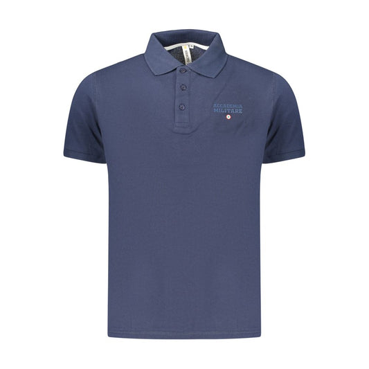 Blue Cotton Men's Polo Shirt