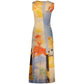 Blue Elastane Casual Dress
