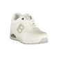 White Polyester Athletic Sneakers
